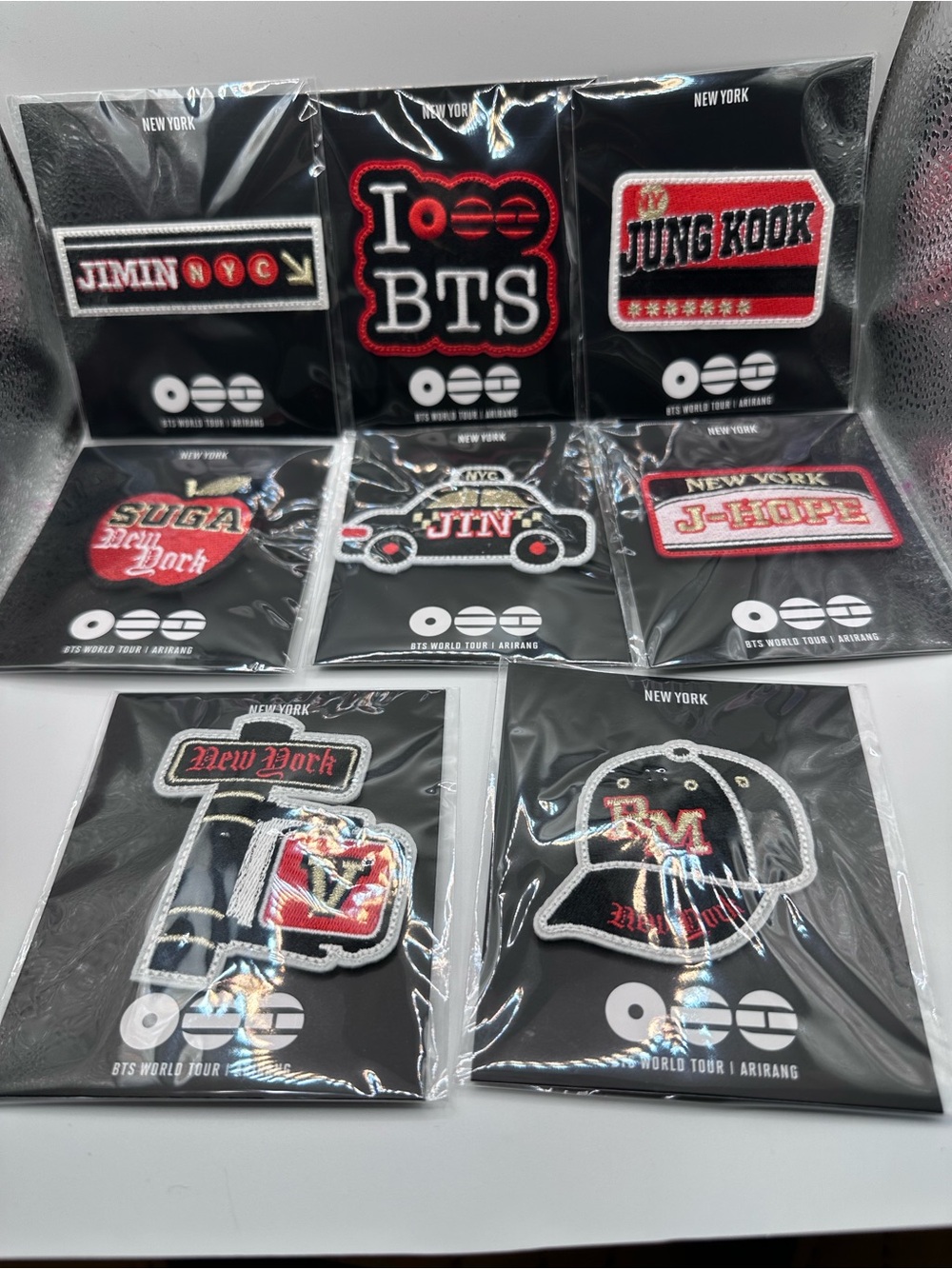 Exclusive BTS Arirang Tour New York Pop Up Embroidery Patch Clip Pin - Jung Kook